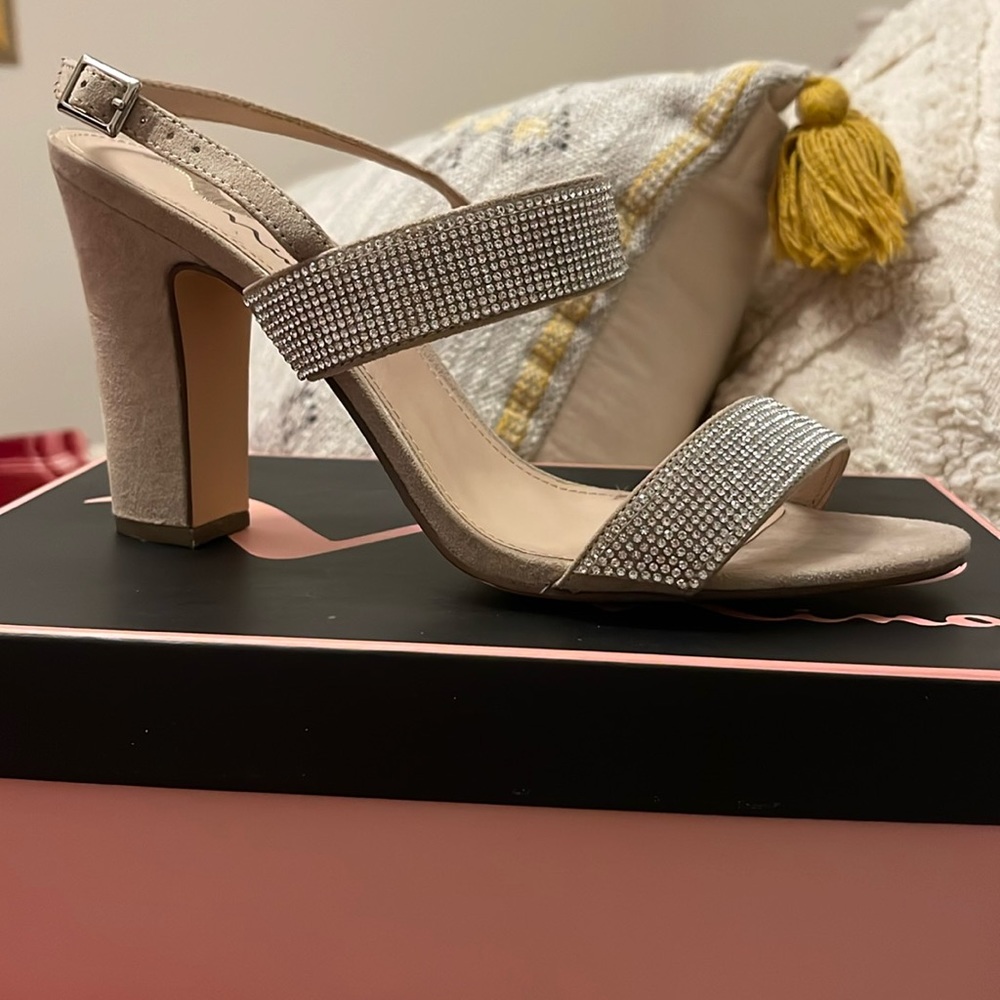 Nina, Tan, 4 inch heels